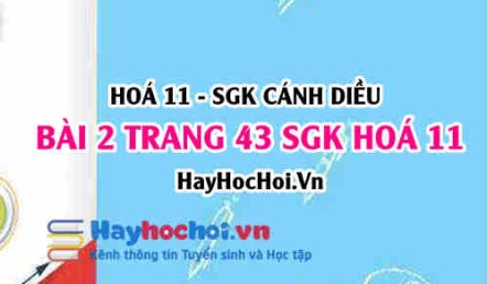 Bài 2 trang 43 SGK Hoá 11 Cánh diều